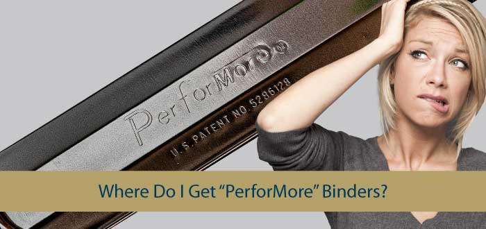 Page Banner With Confused Woman Looking At PerforMore binder rings