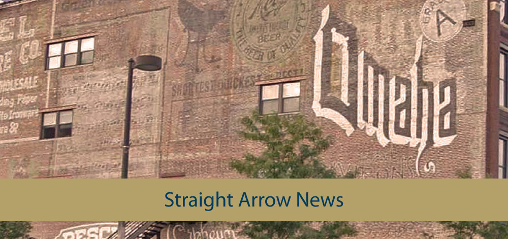 Banner image for straight arrow news article showing the A.K. Riley building in Downtown Omaha