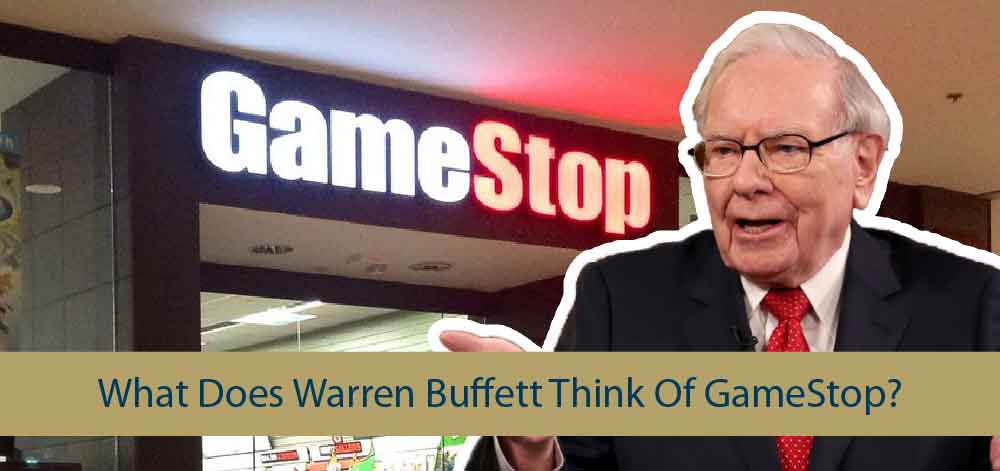 Banner image of warren buffett in front of a GameStop store